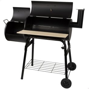 Kulgrill med hjul Aktive Stl Plastik Emaljeret metal 106 x 106 x 61 cm Sort