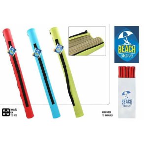 Strandmtte Colorbaby Gul Bl Rd PVC 75 x 175 cm