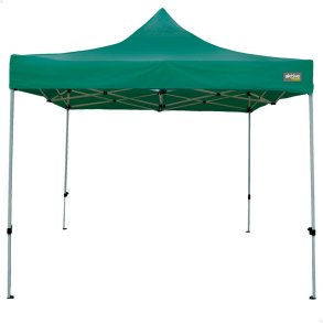 Gazebo Aktive Foldbar Justerbar h�jde St�l Polyester 420D Oxford Gr�n 300 x 320 x 300 cm