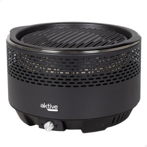 Havegrill Transportabel Aktive Cirkulr Uden rg Sort Rustfrit stl Jern 34 x 21,5 x 34 cm