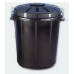 Skraldespand Denox 70 L Sort Plastik