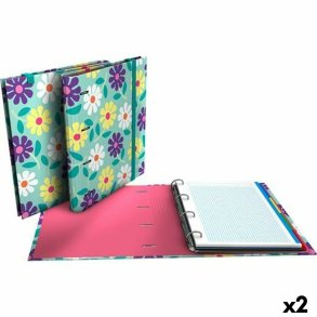 Ringbind Grafoplas Carpebook Flowers Grn A4 (2 enheder)