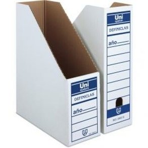 Tidsskriftholder Unipapel Hvid Pap 12 Dele 33,5 x 26 x 10 cm