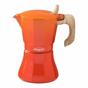 Italiensk Kaffekande Oroley Petra Orange Aluminium 6 Kopper
