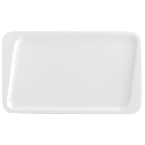 Flad Plade Quid Chef Hvid Keramik 30 x 18 cm (6 enheder) (Pack 6x)
