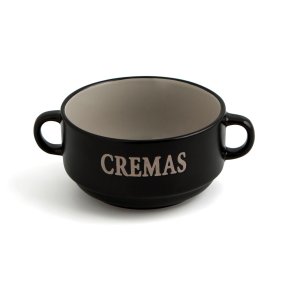 Sk�le til suppe Quid Rustik 450 ml Sort (Pack 6x)