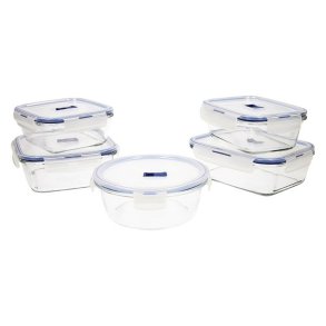 Madkassest Luminarc Pure Box Active (5 pcs) To-farvet Glas 43 x 32 x 18 cm (5 enheder)