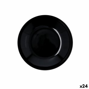 Dyb tallerken Quid Select Basic Sort Melamin 23 cm (24 enheder)