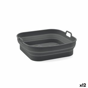 Sammenklappelig silikonekurv til Air Fryer Quid Naturalia 20 x 20 x 8 cm (12 enheder)
