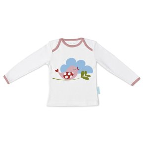 Langrmet T-shirt til Brn HappyFriday Mr Fox Little Birds Multifarvet 12-18 mneder