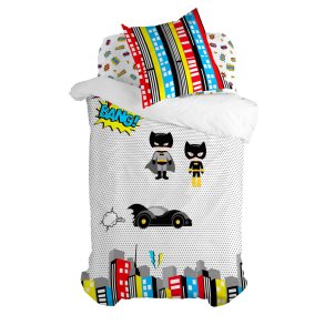 Dynebetrk st HappyFriday Mr Fox Bat Multifarvet Seng 80 2 Dele