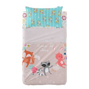 Sengetj st HappyFriday Moshi Moshi Fantasy Multifarvet Vugge til baby 2 Dele