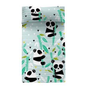 Sengetppe (vattppe) HappyFriday Moshi Moshi Bl 180 x 260 cm Pandabjrn