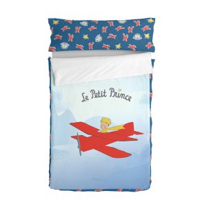 Vatteret sengetj med lynls HappyFriday Le Petit Prince Son Avion Multifarvet 105 x 200 cm