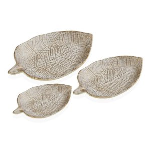 Borddekoration Versa Hvid Tr MDF 7 x 20 x 29 cm (3 Dele)