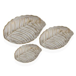 Borddekoration Versa Hvid Tr MDF 22 x 5 x 30 cm (3 Dele)