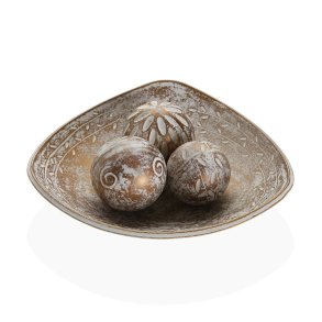 Borddekoration Versa Brun Tr MDF 31,5 x 9 x 31,5 cm