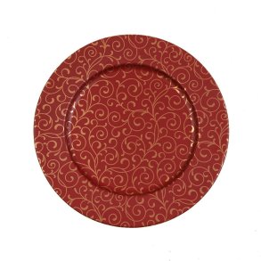 Underkop Versa Serpentine R�d Metal 33 x 1,5 x 33 cm