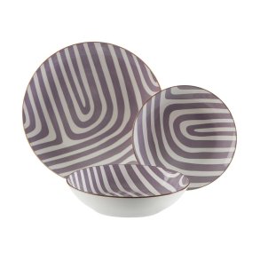 Spisestel Versa Denali Gr� Porcel�n