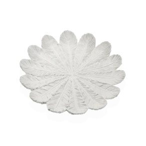 Borddekoration Versa Hvid Harpiks 2,3 X 24,2 X 30 CM Blomst