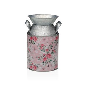 Vase Versa Pink Metal Cvetlice 13 x 15,5 x 21 cm