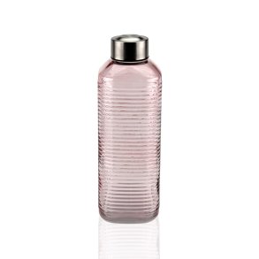 Vandflaske Versa Pink Glas Aluminium 1 L 8,3 x 23,5 x 8,3 cm