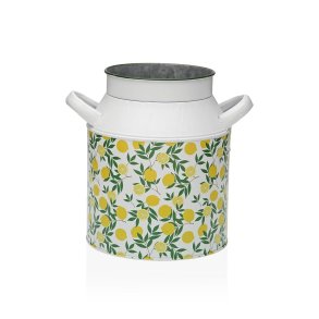 Vase Versa Gul Citron Metal 13 x 15,5 x 21 cm