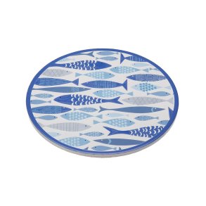 D�kkeserviet Versa Bl� Kork Keramik Fisk 20 X 0,6 X 20 CM