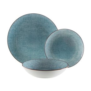 Spisestel Versa Bl� Porcel�n 18 Dele