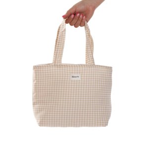 Hndtasker til damer Versa Vichy Beige 9 x 22 x 23 cm