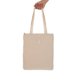 Hndtasker til damer Versa Vichy Beige 40 x 33 cm
