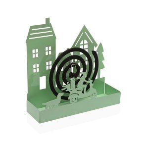 Holder til myggespiraler Versa Grn Metal 5 x 17 x 17 cm Hus