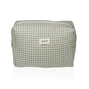Rejsetoilettaske Versa Vichy Grn Polyester 12 x 16 x 24 cm