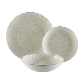 Spisestel Versa Aylen Gr� Porcel�n 18 Dele