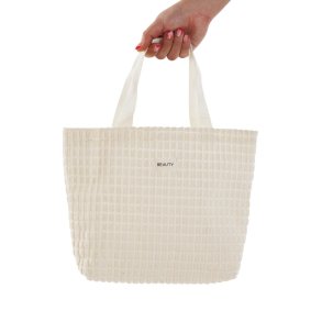 Hndtasker til damer Versa Corduroy Hvid 9 x 22 x 23 cm