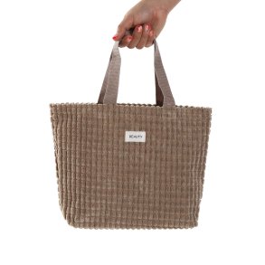 Hndtasker til damer Versa Corduroy Khaki 9 x 22 x 23 cm