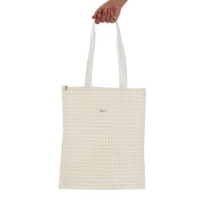 Hndtasker til damer Versa Corduroy Hvid 40 x 33 cm