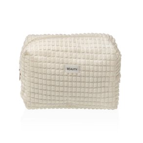 Rejsetoilettaske Versa Corduroy Hvid Polyester 12 x 16 x 24 cm