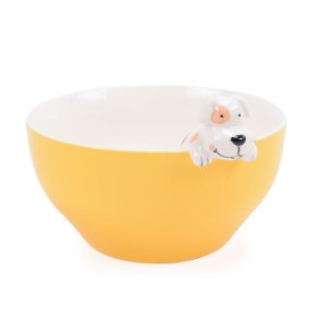 Sk�l Versa Gul Porcel�n 16 X 9,7 X 14 CM Hund