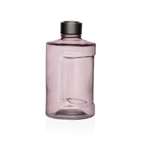 Vandflaske Versa Pink Glas Aluminium 900 ml 10 x 19 x 10 cm