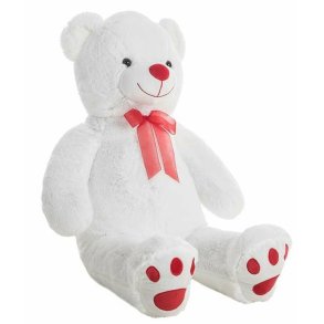 Bjrnebamse Pretty Hvid 140 cm
