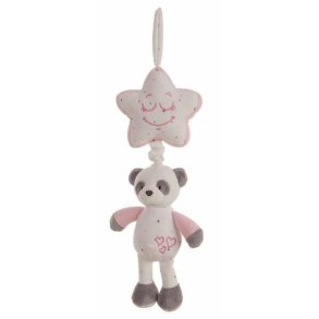 Musik Rangle Baby Panda 35 cm Stjerne Pink