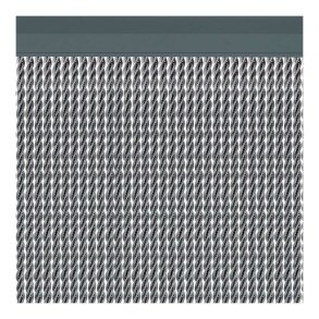 Gardin Acudam Manacor D�re S�lvfarvet Udvendig PVC Aluminium 90 x 210 cm