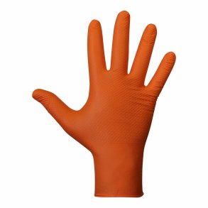 Nitrilhandsker JUBA Agility Grip Orange Uden stv 50 enheder