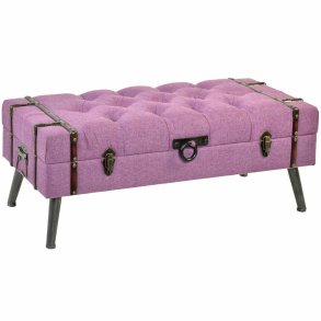 Stol DKD Home Decor   Metal Polyester Fuchsia Tr MDF (102 x 42 x 40,5 cm)