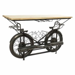 Flaskereol DKD Home Decor MB-161865 Metal Naturgummi Mangotr� Sort Natur 155 x 56,5 x 96,5 cm