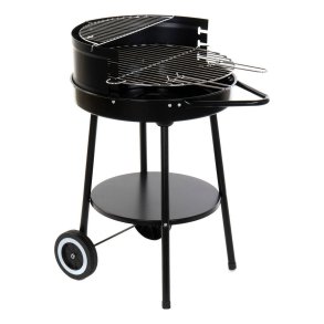 Kulgrill med hjul DKD Home Decor Sort Metal Plastik 59 x 49,5 x 82 cm