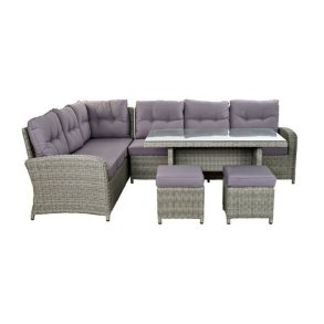Sofa og spisebordsst DKD Home Decor Udvendig 267 x 204 x 90 cm (4 pcs)
