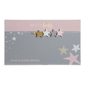 Fotoramme med klemmer DKD Home Decor Hello Lovely Tr MDF Stjerner 40 x 1 x 24 cm
