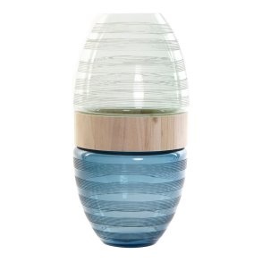 Vase DKD Home Decor Bl Mint Tr Krystal Moderne (21 x 21 x 43 cm)